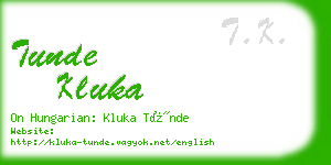 tunde kluka business card